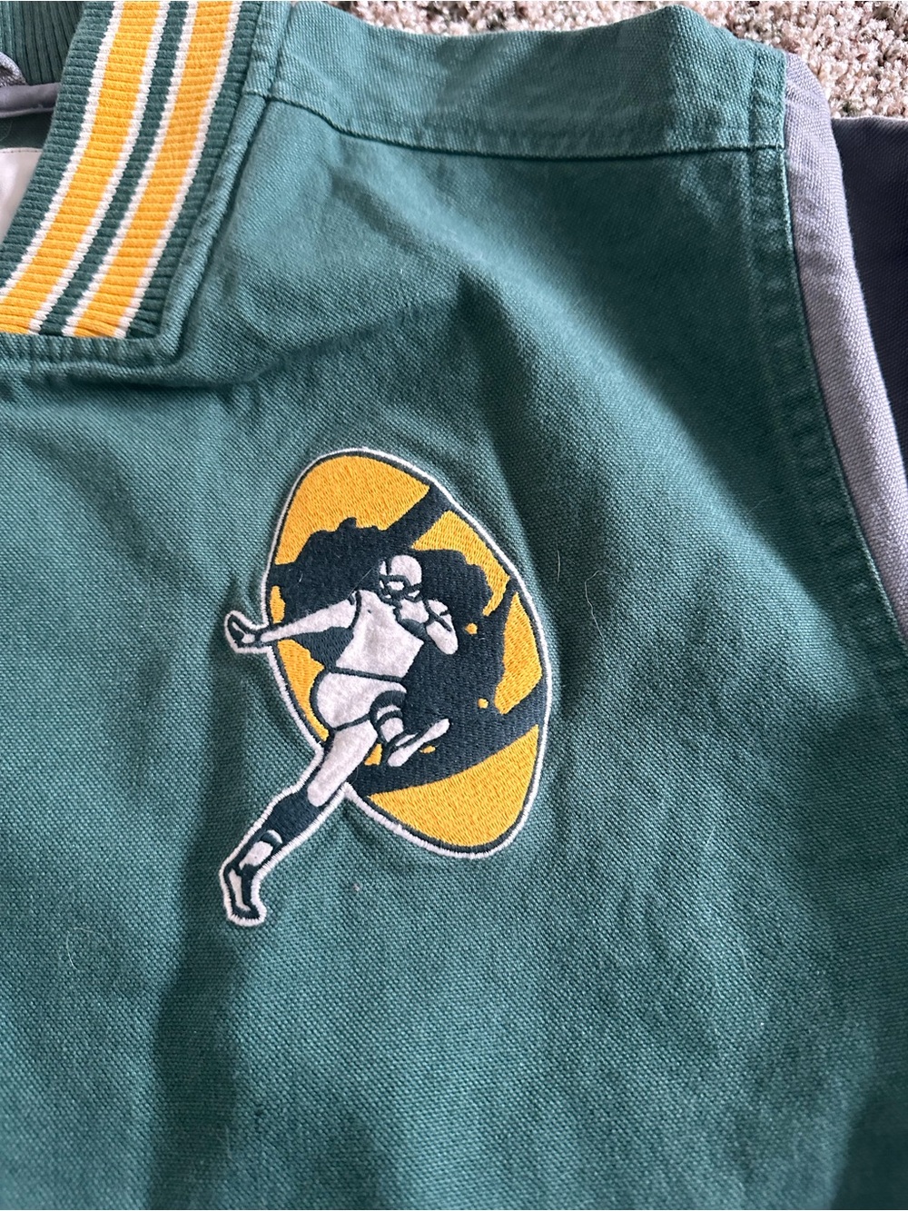 Vintage Green Bay Packers Coach Jacket NWT Canvas NFL Pro Line Throwback - Picture 2 of 4